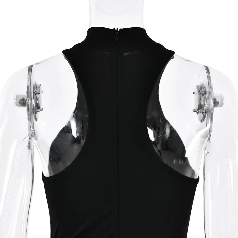 RanRui 2024 Women's Sleeveless Hollow Out Maxi Dress Cut Out Cocktail & Wedding Guest Dress