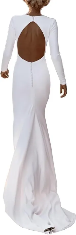 Simple Mermaid Wedding Dresses for Bride 2025 Boho Beach Satin Sleeveless Bridal Gown with Train