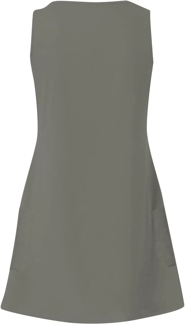 Sleeveless Dress for Women Summer Plus Size Sundress with Pockets Tie Dye V Neck Cute Mini Sun Dress for Beach Vacation