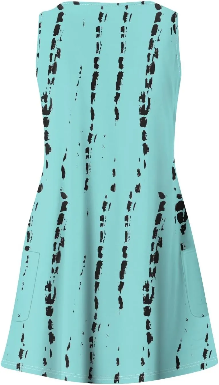 Summer Dresses for Women 2025 Midi Dresses for Women Sleeveless Trendy Summer Loose Flowy Vintage
