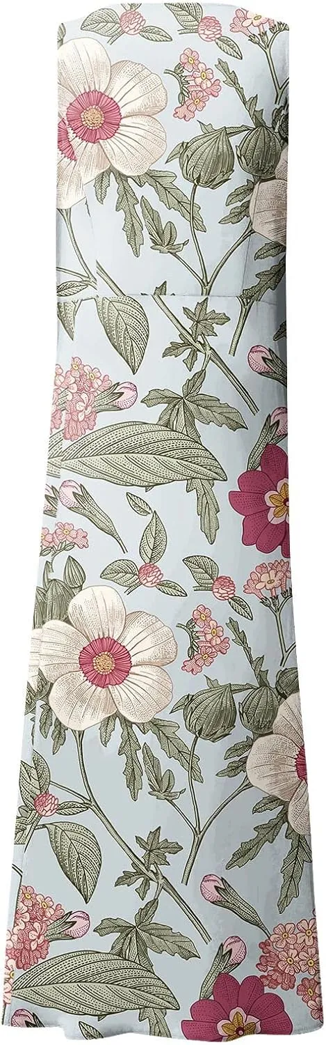 Sundress for Women 2025 Summer Sleeveless Print Dresses Flowy Casual Loose A Line Pleated Evening Dress with Pocket