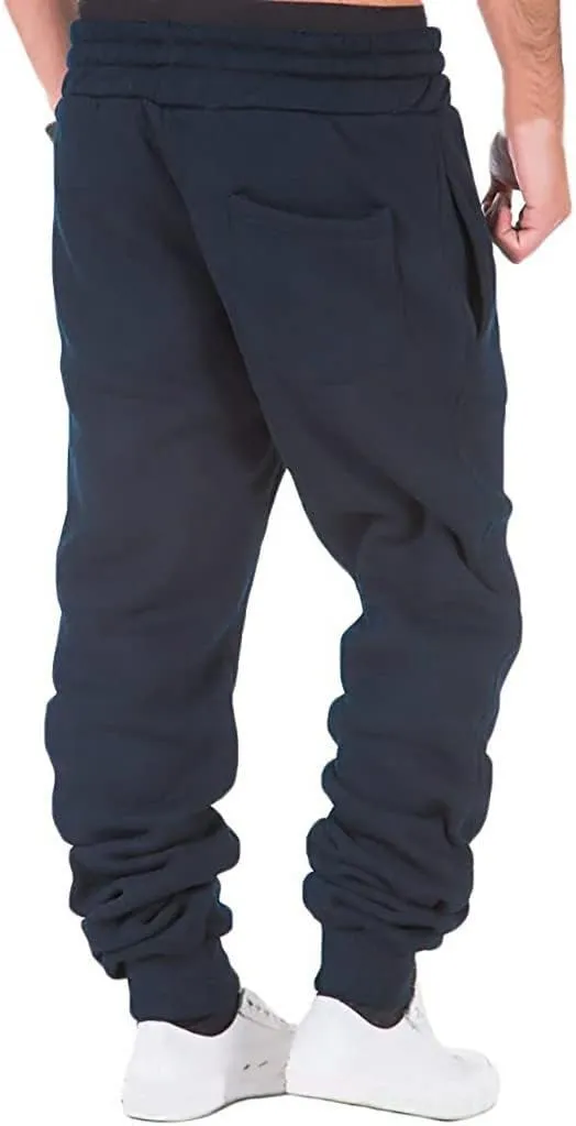 Sweatpants for Men with Pockets Pants Fitness Sports Trousers Men's Cargo Pants Big and Tall Men's Elastic Waist Work