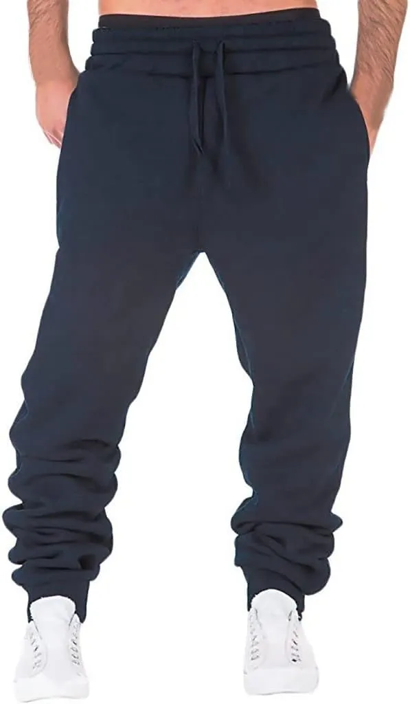 Sweatpants for Men with Pockets Pants Fitness Sports Trousers Men's Cargo Pants Big and Tall Men's Elastic Waist Work
