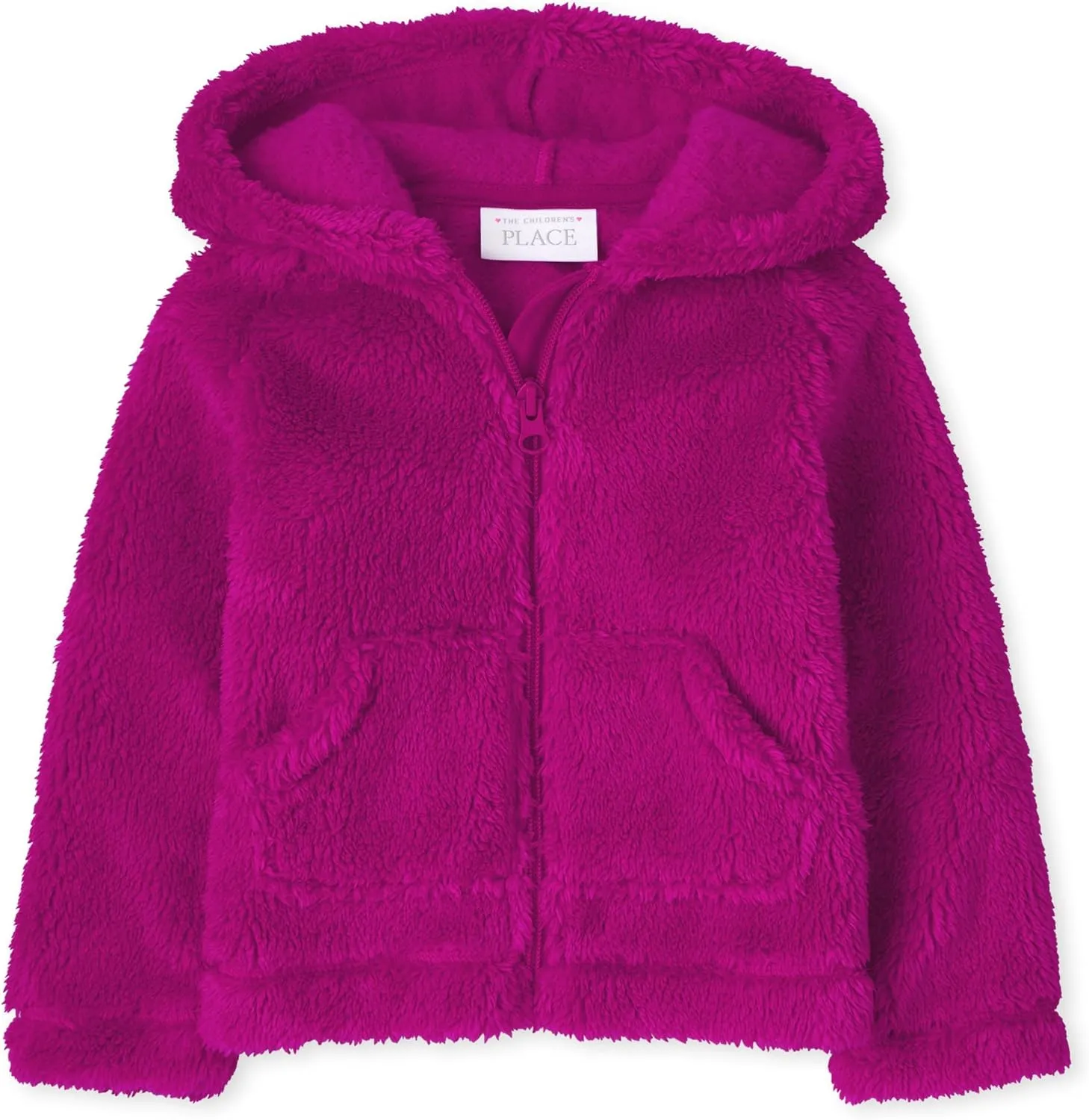 The Children's Place Baby Girls' and Toddler Long Sleeve Sherpa Zip-up Hoodie
