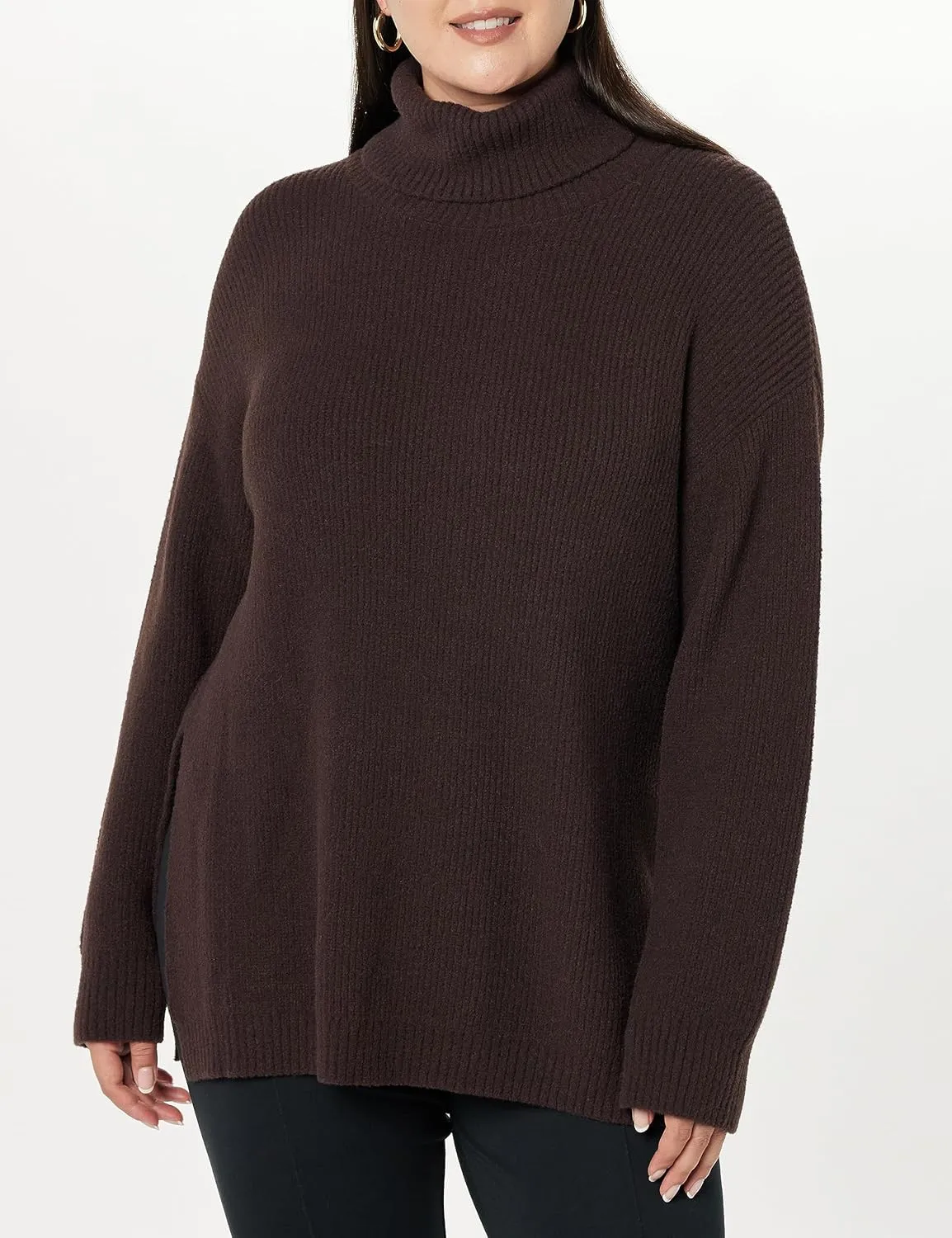 The Drop Women's Grayson Super Soft Drop-Shoulder Turtleneck Sweater