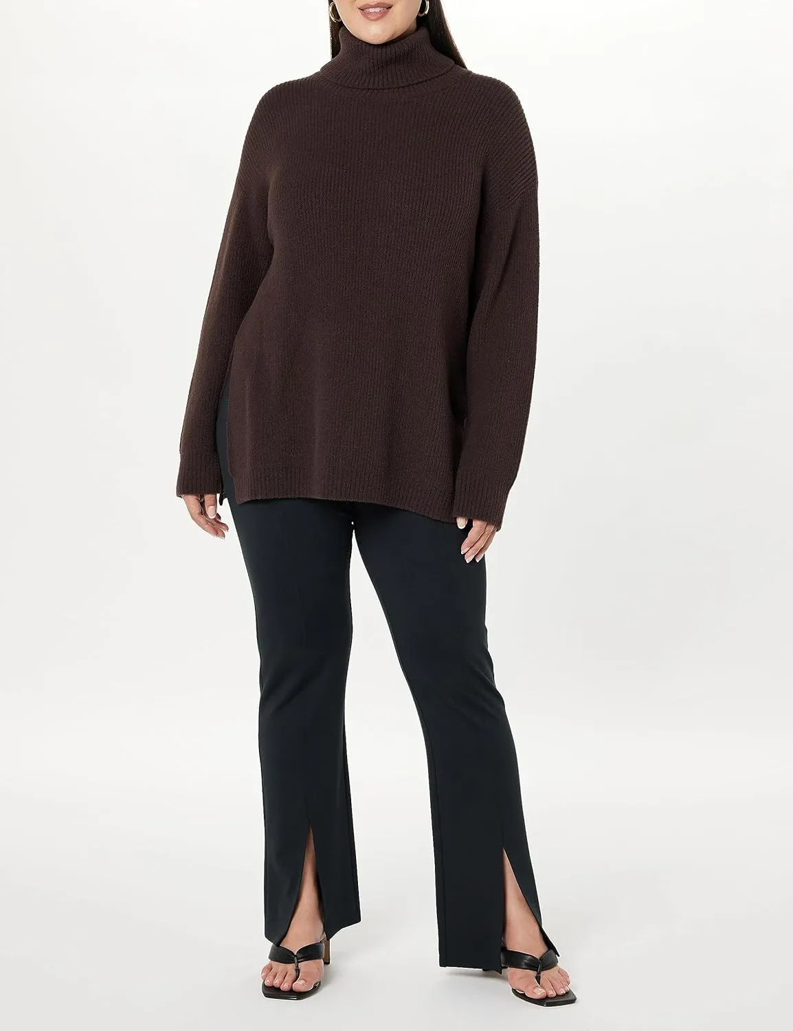 The Drop Women's Grayson Super Soft Drop-Shoulder Turtleneck Sweater