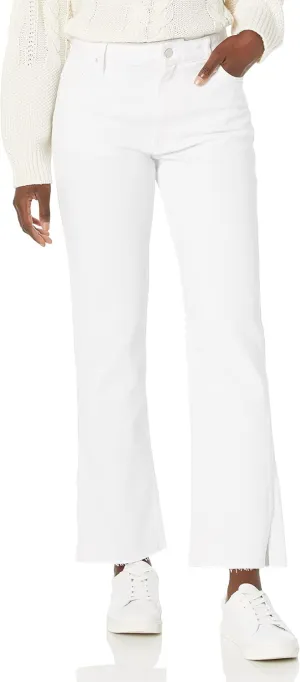 The Drop Women's Ian Mid Rise Relaxed Straight Side Slit Detail