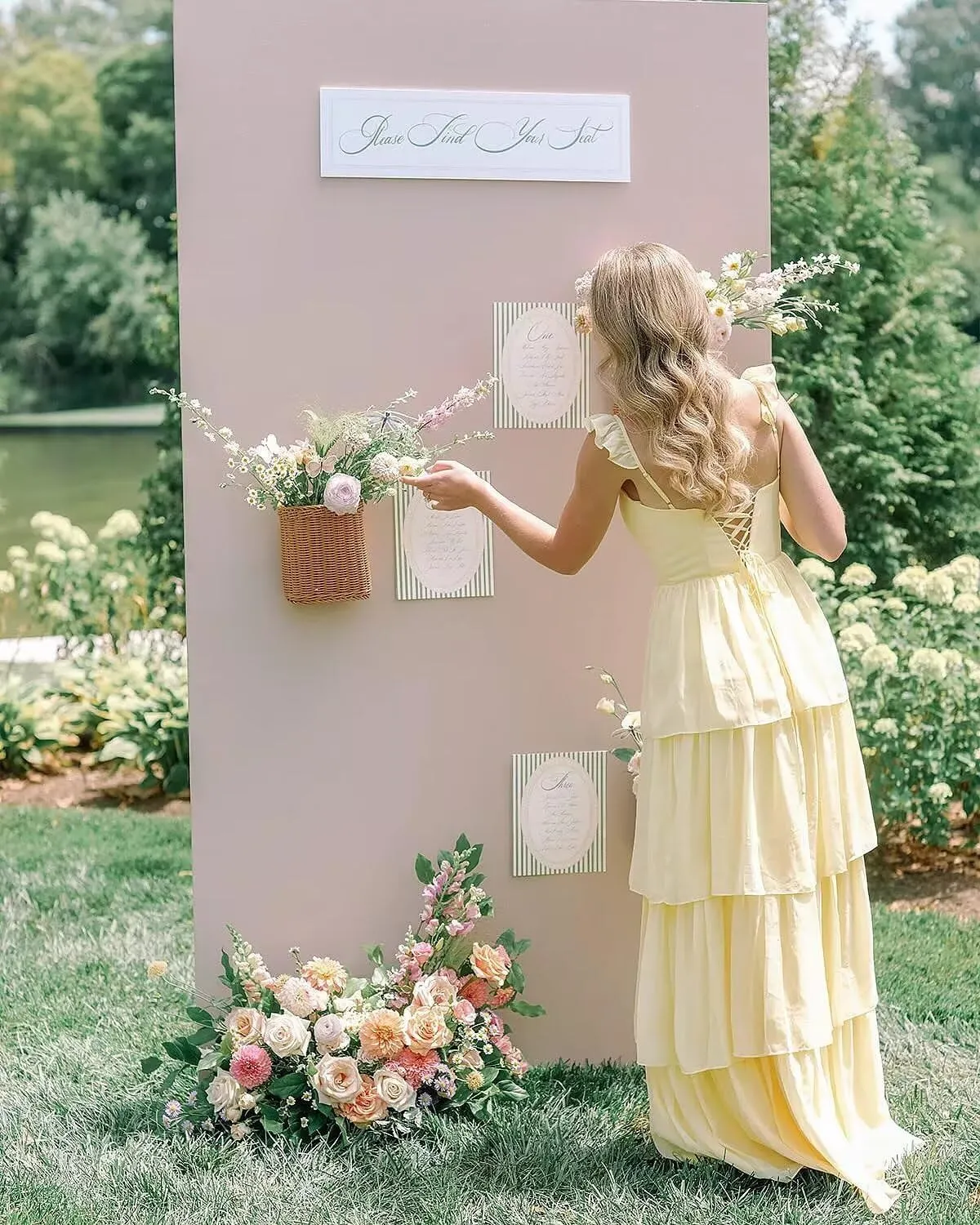 Tiered Ruffles Bridesmaid Dresses Long for Women Chiffon Formal Evening Dresses