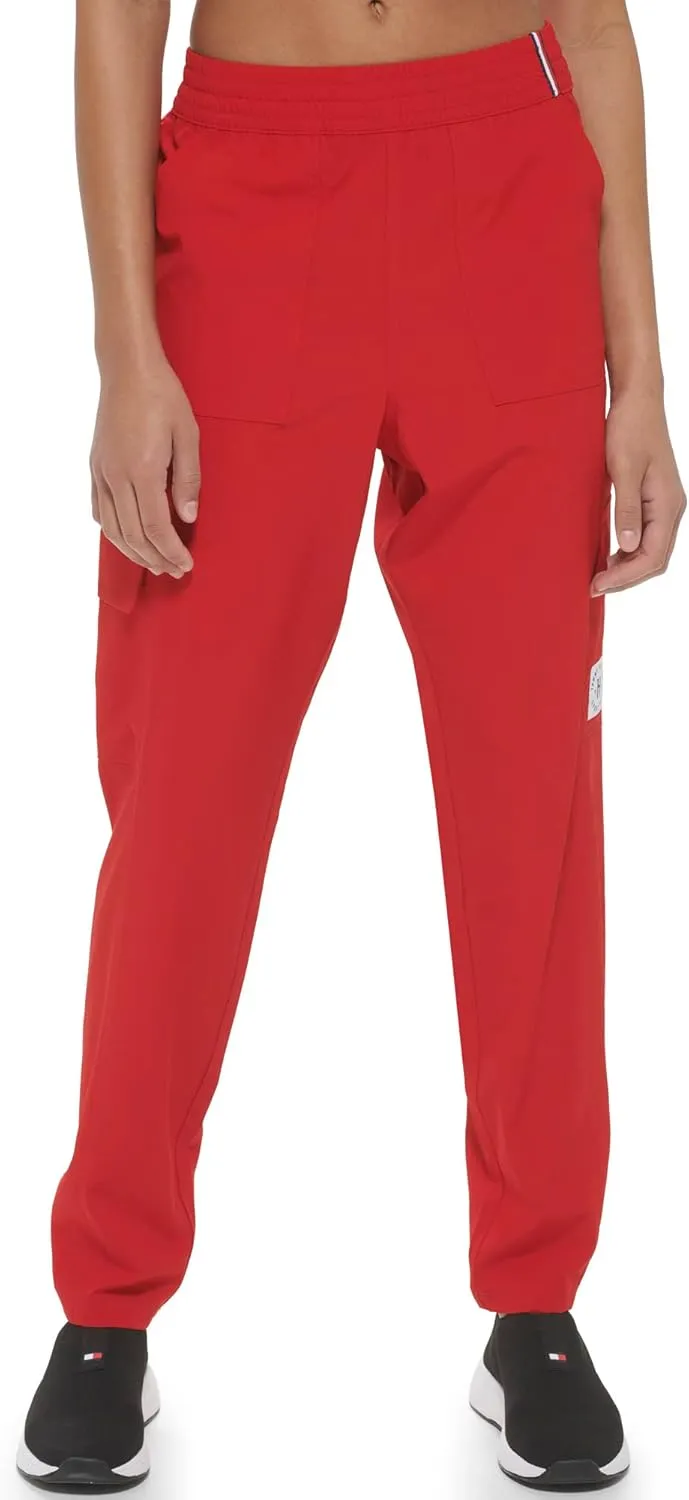 Tommy Hilfiger Women's Relaxed Fit Slant Pockets Luxe Street Active Fabric Cargo Pant