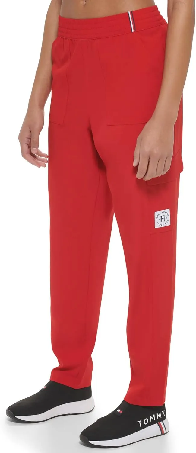 Tommy Hilfiger Women's Relaxed Fit Slant Pockets Luxe Street Active Fabric Cargo Pant