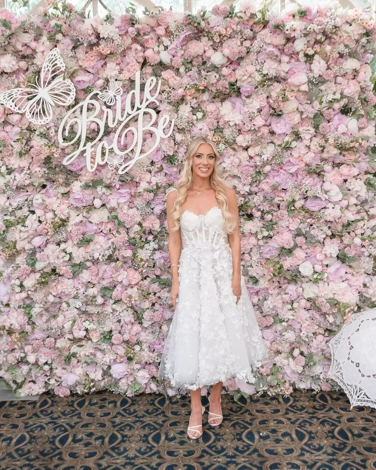 Tulle Lace Wedding Dresses for Bride 2025 Simple Long Sleeve Wedding Gown Tea Length Bridal Shower Dress