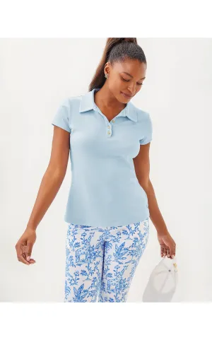 UPF 50  Luxletic Frida Scallop Polo Top