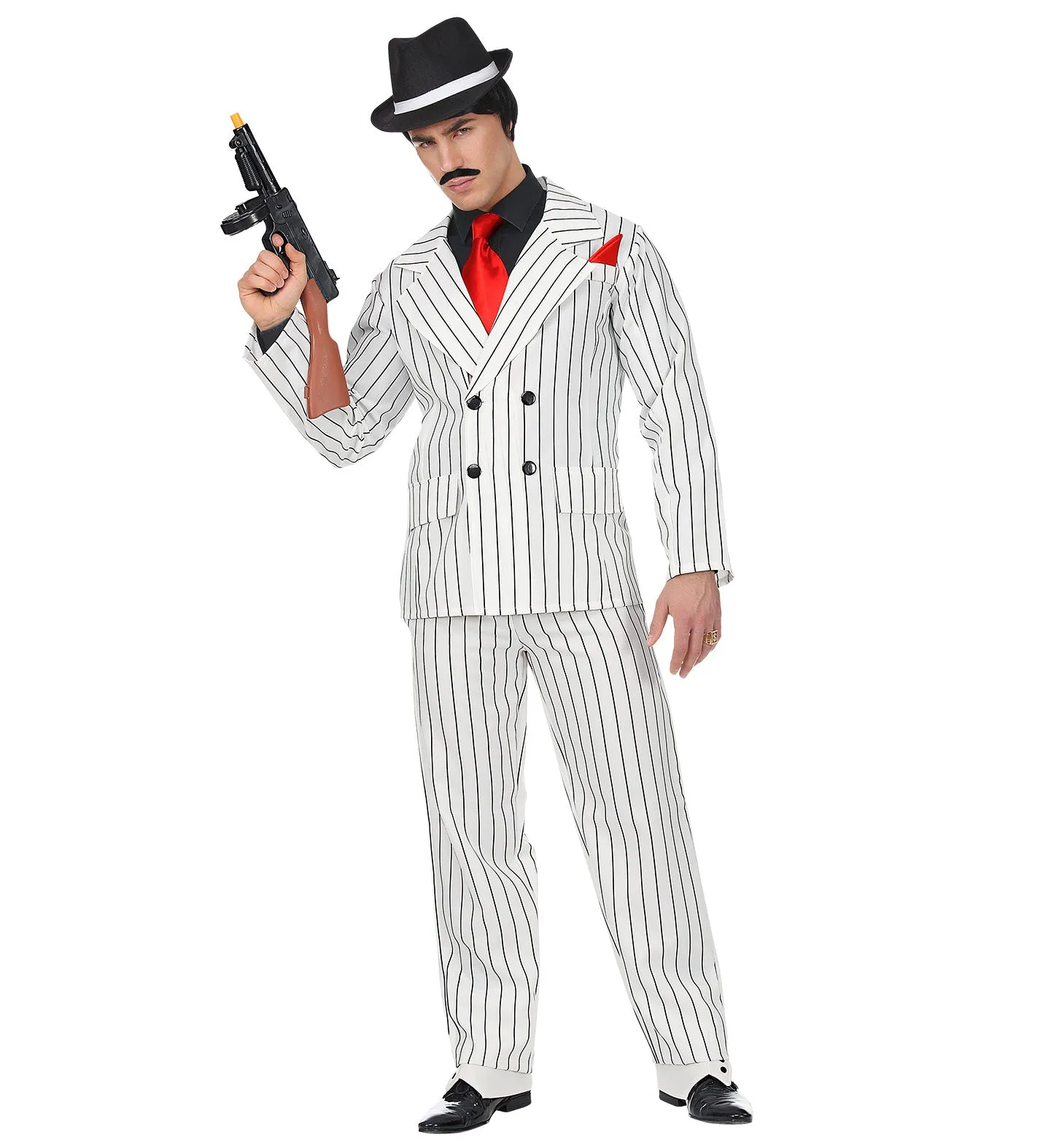 White Gangster Suit Costume Men's