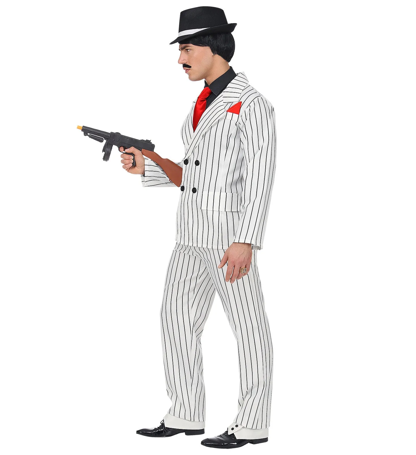 White Gangster Suit Costume Men's