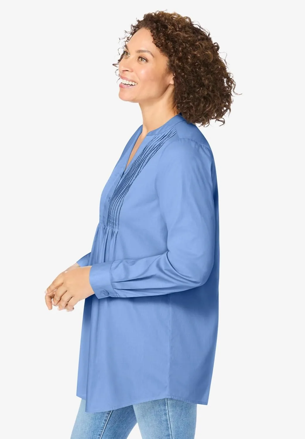 Woman Within Plus Size Perfect Pintuck Tunic