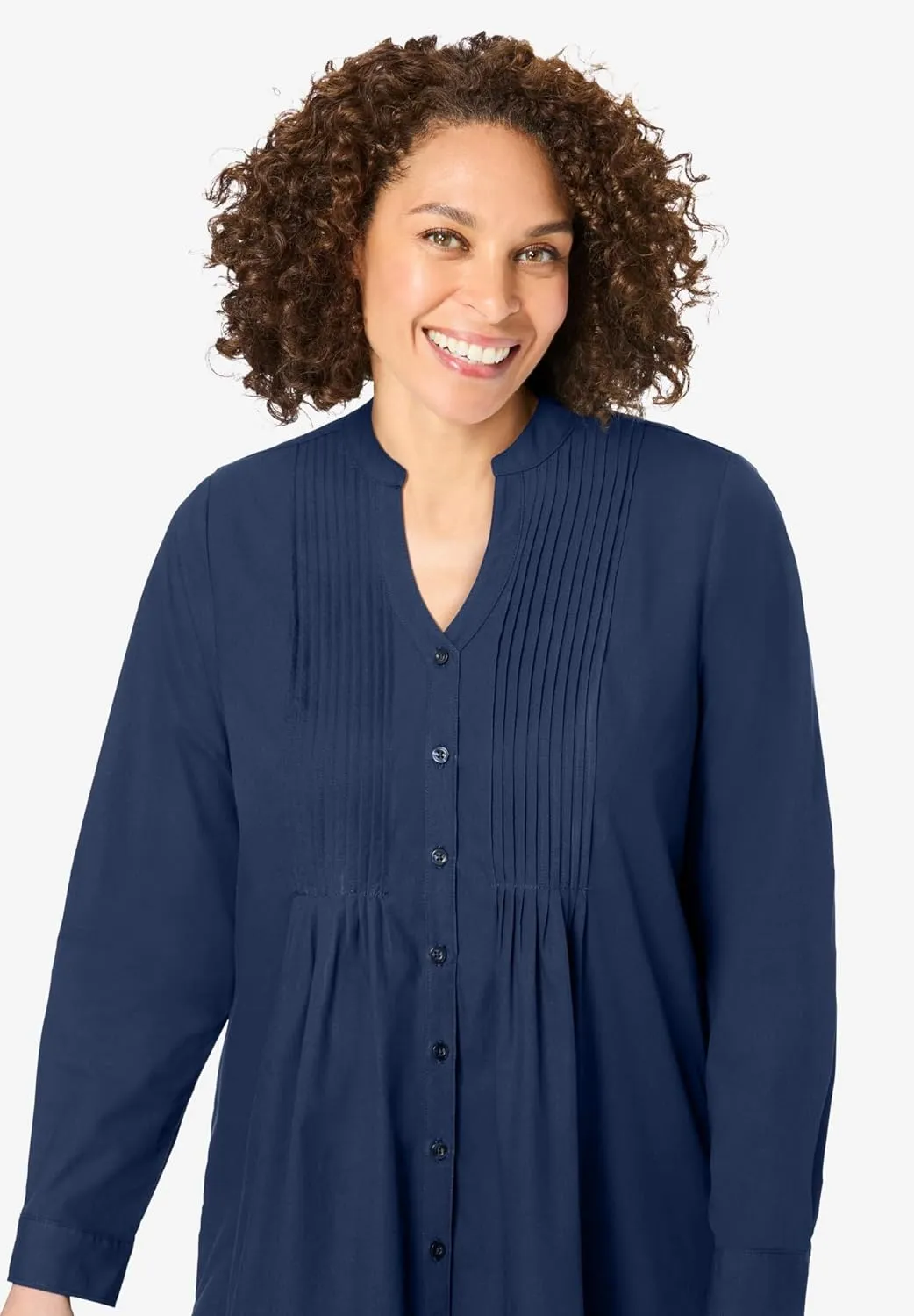 Woman Within Plus Size Perfect Pintuck Tunic