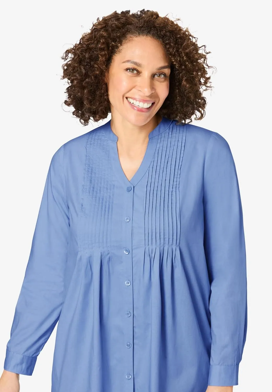 Woman Within Plus Size Perfect Pintuck Tunic
