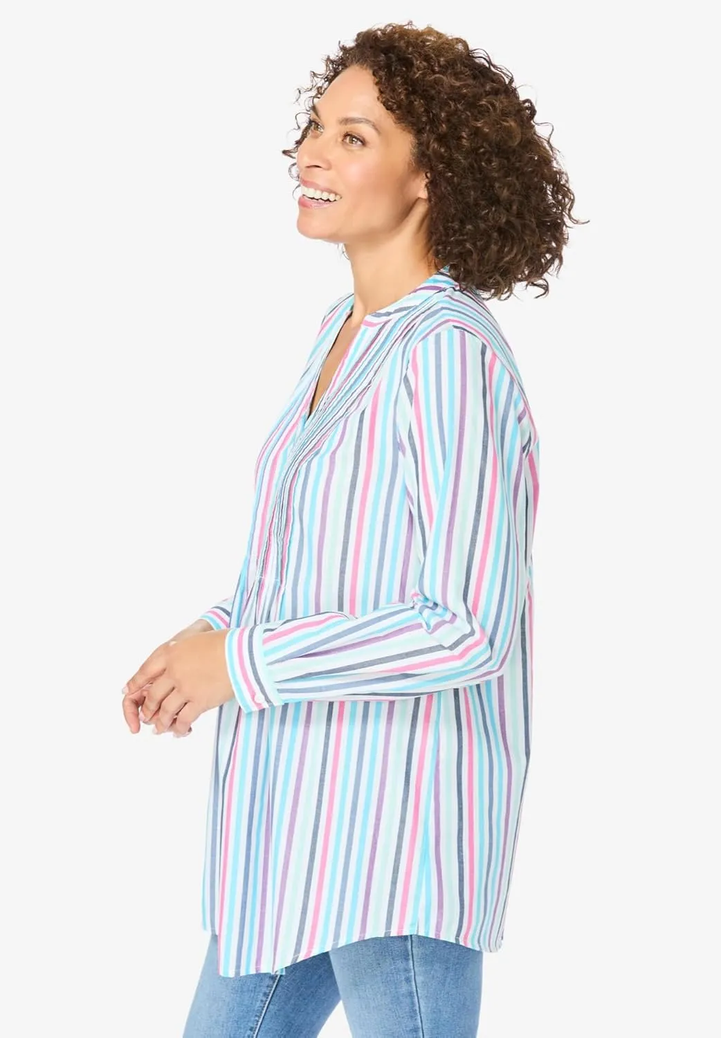 Woman Within Plus Size Perfect Pintuck Tunic