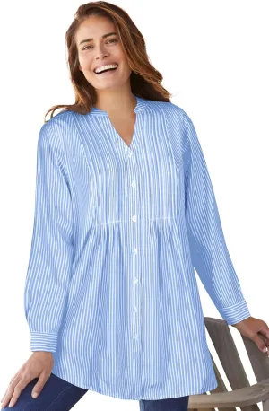 Woman Within Plus Size Perfect Pintuck Tunic