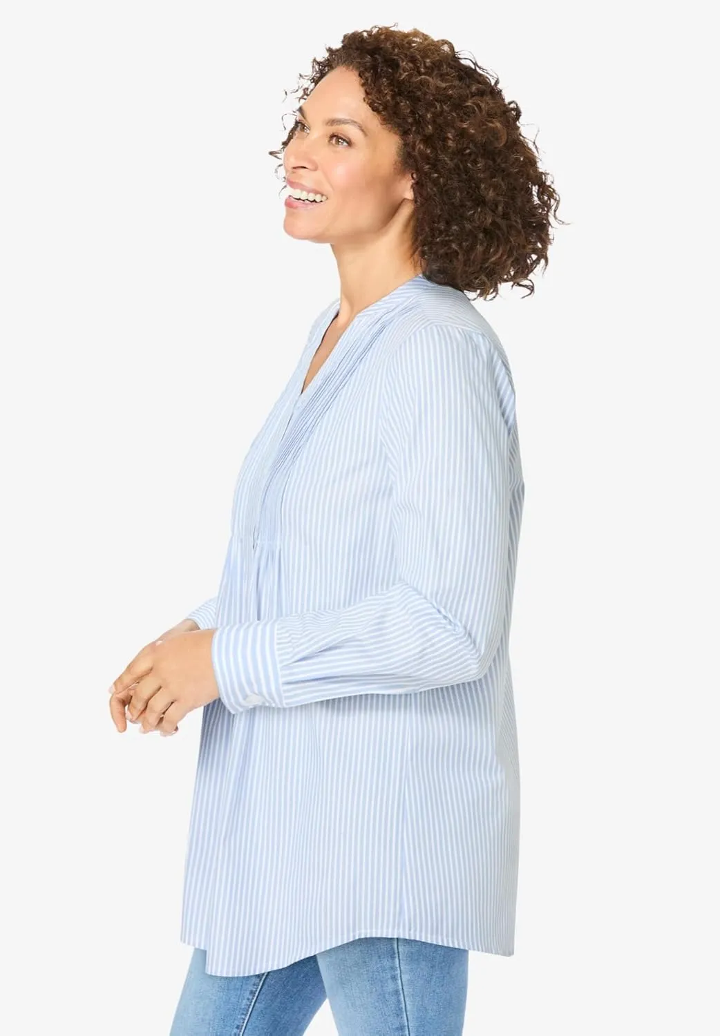 Woman Within Plus Size Perfect Pintuck Tunic
