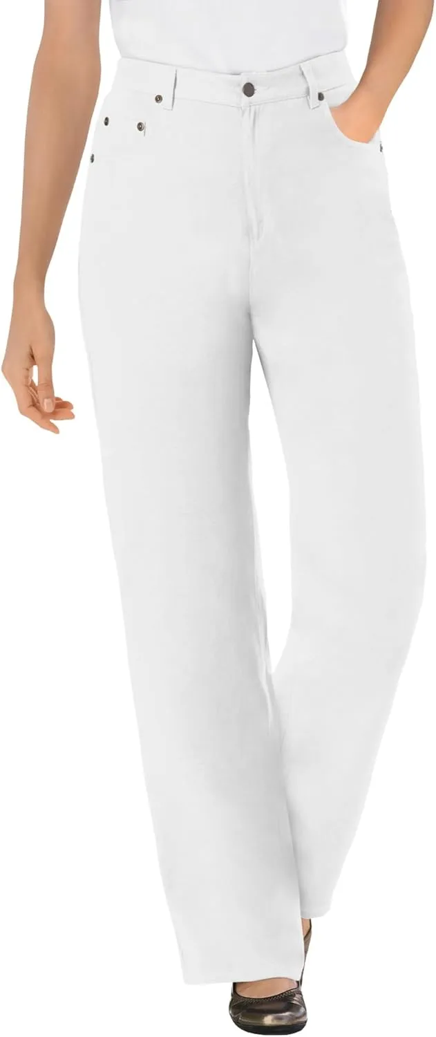 Woman Within Plus Size Perfect Relaxed Cotton Denim Jean