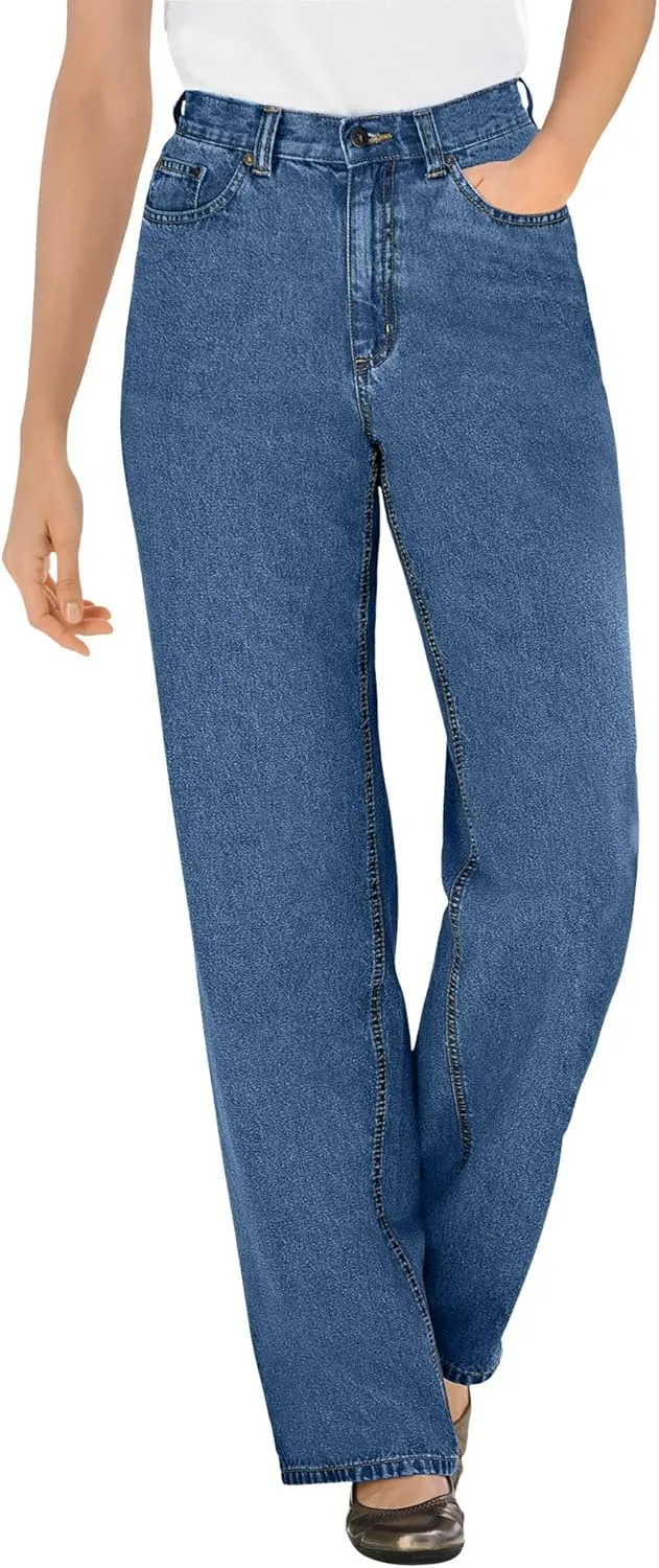 Woman Within Plus Size Perfect Relaxed Cotton Denim Jean