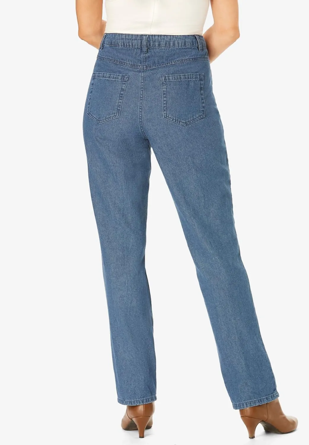 Woman Within Plus Size Perfect Relaxed Cotton Denim Jean