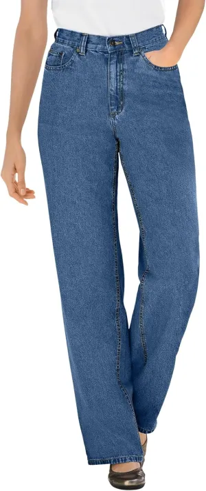 Woman Within Plus Size Perfect Relaxed Cotton Denim Jean