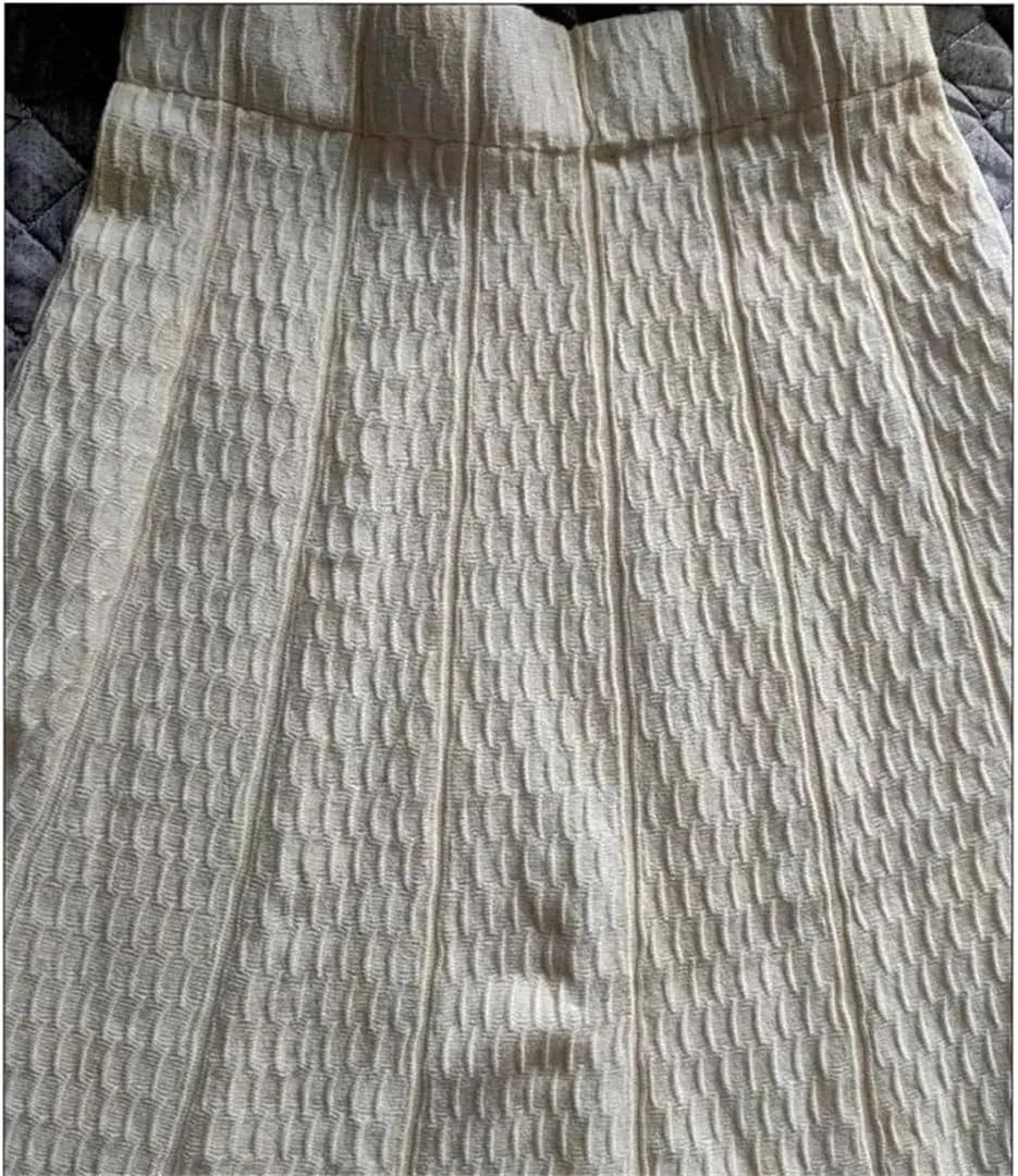 Women High Waist Knitted Midi Skirt Simple Solid Pleated Med-Long A-Line Skirts
