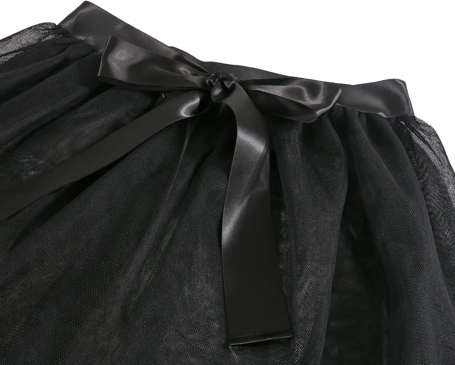 Women Tulle Tutu Long Skirts 3 Layered High Waist Bandage Mesh Maxi Skirts Wedding Party Cocktail Prom Skirt