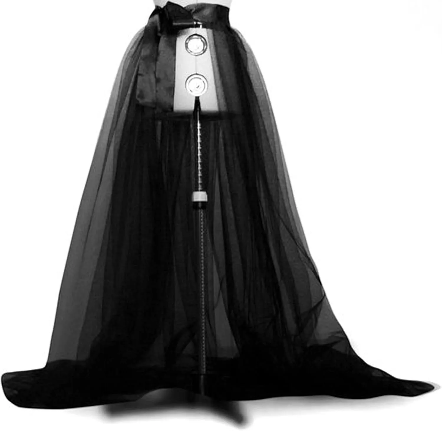 Women Tulle Tutu Long Skirts 3 Layered High Waist Bandage Mesh Maxi Skirts Wedding Party Cocktail Prom Skirt