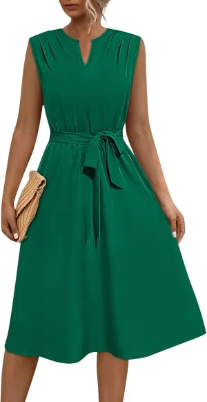 Women's Cocktail Party Work Dress Sexy V Neck Sleeveless Vacation Dress Casual A-Line Mini Sundress Short Dress