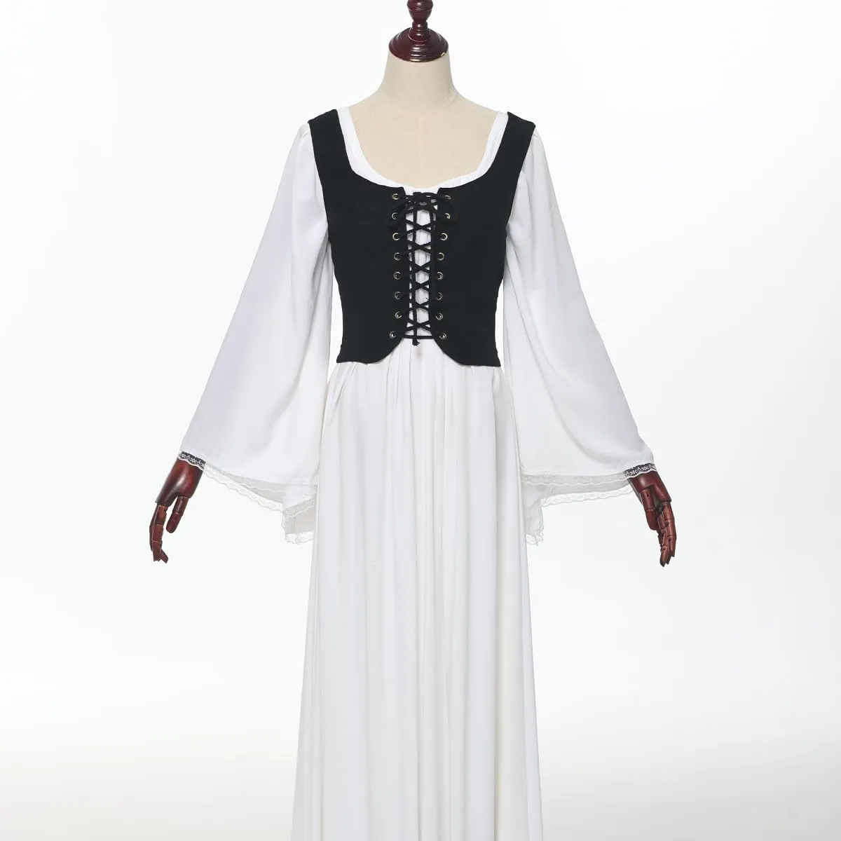 Women's Reversible Suede Vest Renaissance Pirates Vest Steampunk Gothic Medieval Corset Top