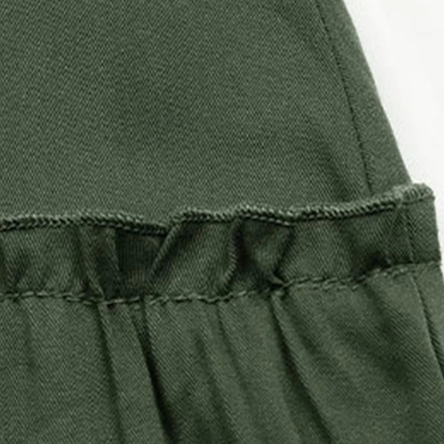 Womens Spaghetti Strap Smocked Midi Dresses Simple Solid Color Sun Dresses Trendy Flowy Tiered Beach Dress