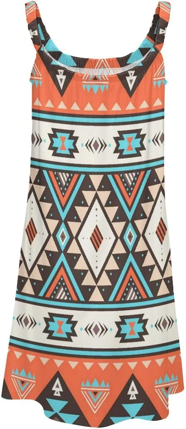 Women's Summer Casual Swing Beach Dresses Sleeveless Beach Cover Ups Swimwear