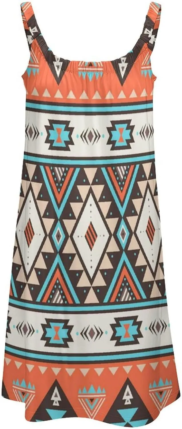 Women's Summer Casual Swing Beach Dresses Sleeveless Beach Cover Ups Swimwear