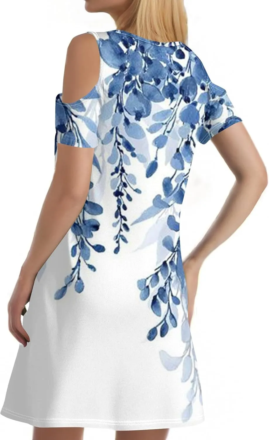 Women's Summer Casual Trendy Sleeveless Halter Striped Polka Dot Floral Print Midi Dress 2025 with Pockets, S-3XL