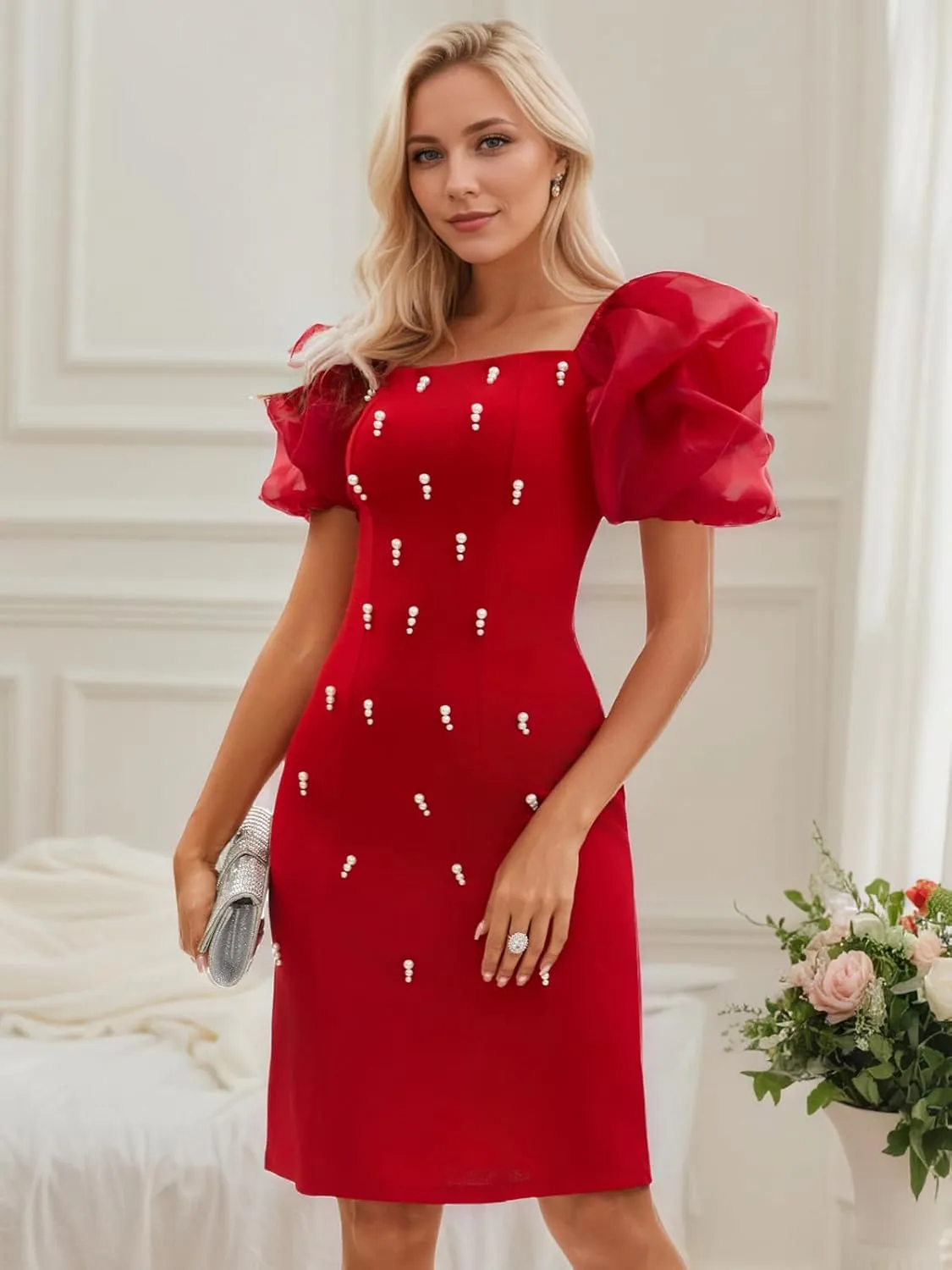 Women's Summer Club & Night Out Dresses Elegant Evening Party Cocktail Sexy Ruched Prom Wedding Guest Maxi Dress