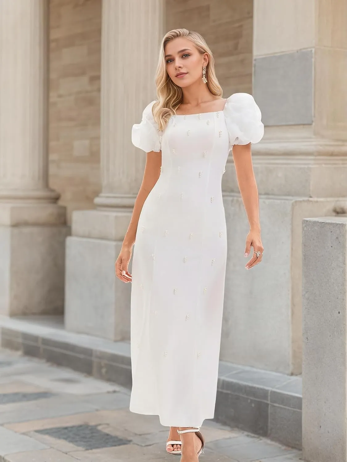 Women's Summer Club & Night Out Dresses Elegant Evening Party Cocktail Sexy Ruched Prom Wedding Guest Maxi Dress