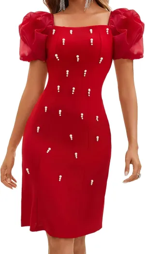 Women's Summer Club & Night Out Dresses Elegant Evening Party Cocktail Sexy Ruched Prom Wedding Guest Maxi Dress