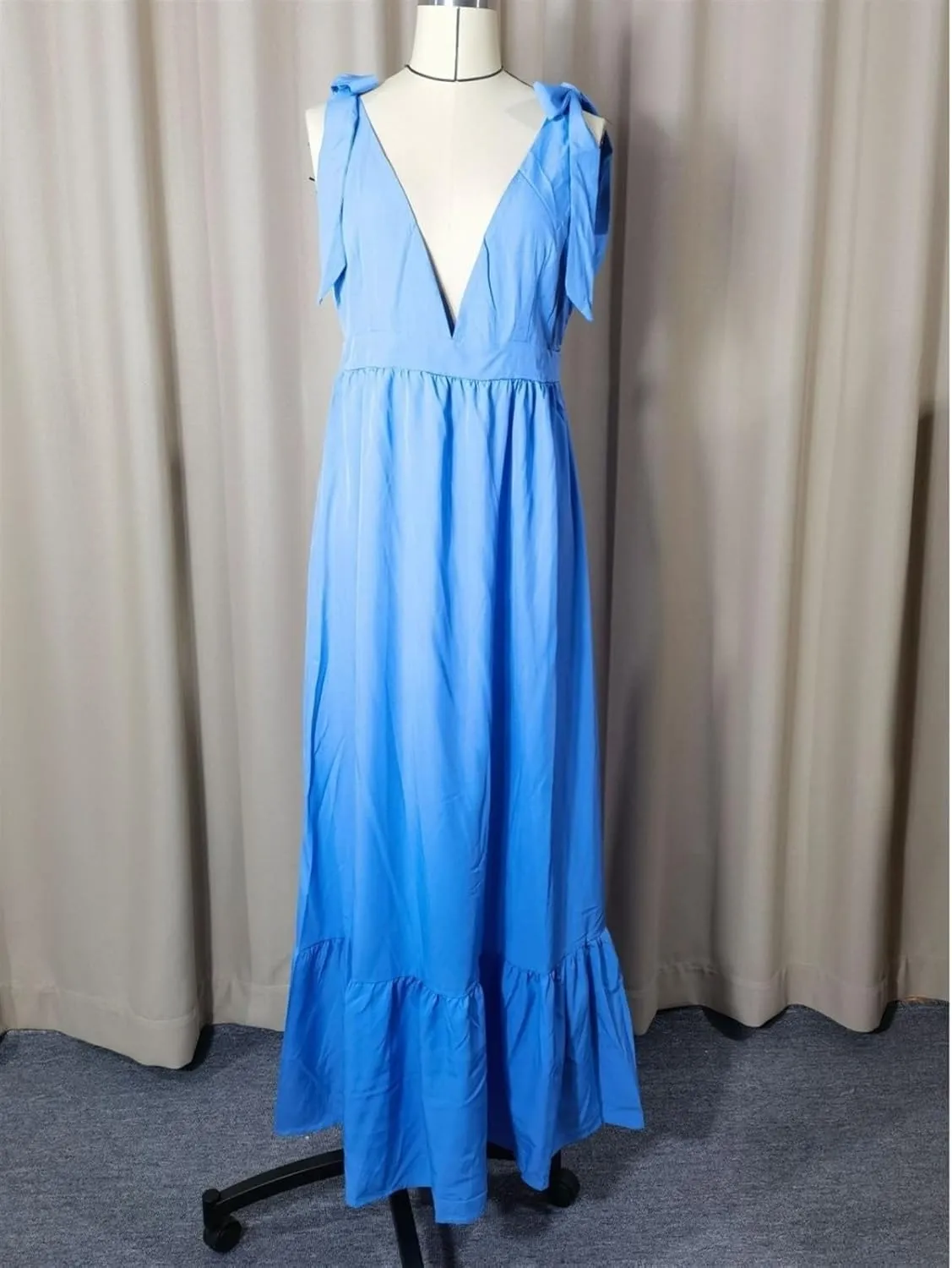 Womens Summer Sleeveless Maxi Dresses Casual Beach Smocked Tiered Long Dress Sundresses