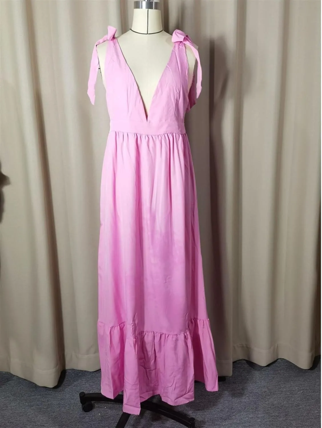 Womens Summer Sleeveless Maxi Dresses Casual Beach Smocked Tiered Long Dress Sundresses