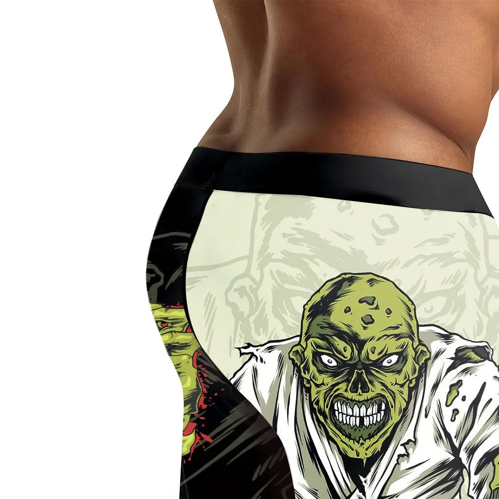 Zombie Knew Jiu Jitsu Men's Compression Leggings